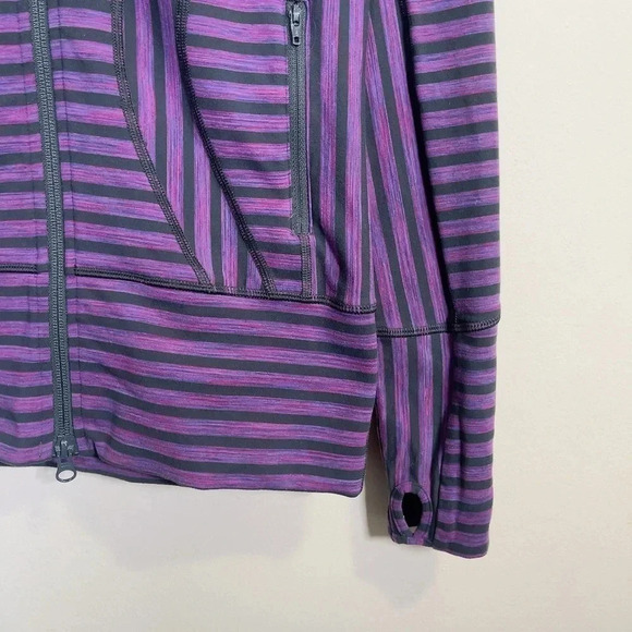 LULULEMON  | STRIDE JACKET IN PURPLE STRIPES - Picture 8 of 12